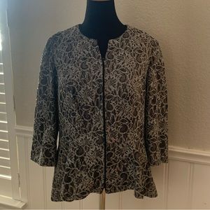 Alex Evenings dressy cover jacket with zipper